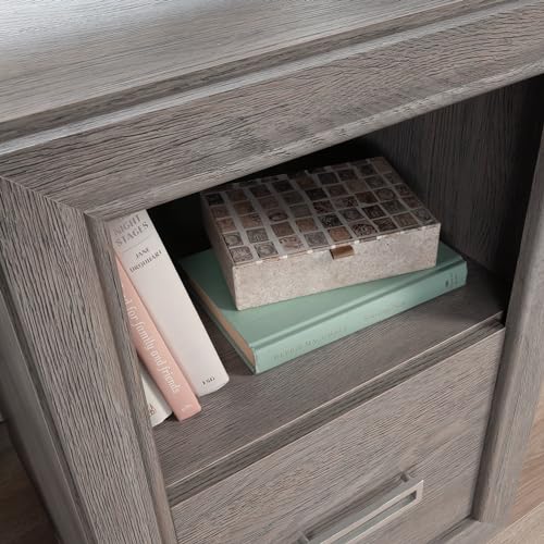 Sauder Hayes Garden Desk with File Drawer, Ashen Oak Finish