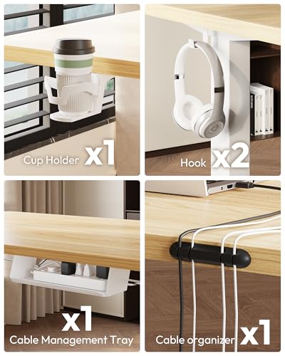 SANODESK Electric Standing Desk 71 x 32 Inches, Height Adjustable Sit Stand with Large Splice Board Desktop for Home Office, Computer Workstations，Memory Ergonomic Computer Desk, Black Frame/Black Top