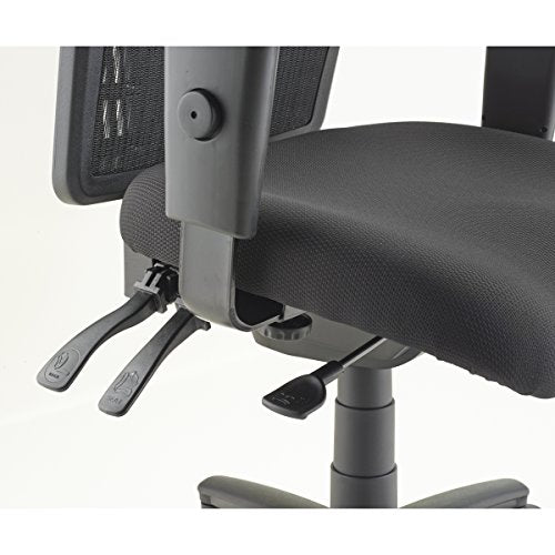 Lorell ErgoMesh High-Back Executive Office Chair - Adjustable Seat & Back Angles, Customizable Arm Height & Width, Breathable Mesh Design, Ergonomic Support, 5-Year Limited Warranty