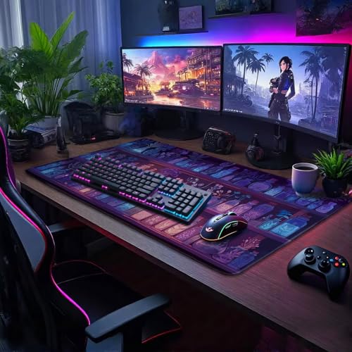 Mcapirivo Mystical Potion Bottles Gaming Mouse Pad 31.5"x15.7"｜XXL Desk Mat, Non-Slip Rubber Base & Stitched Edges - Extended Waterproof Mousepad for PC/Laptop/Office/Home Decor