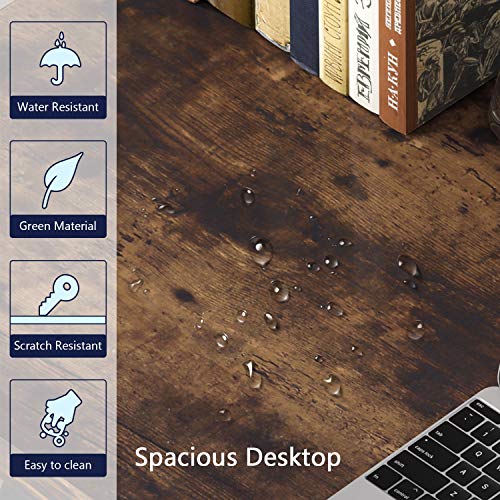 Tribesigns 55-Inch Writing Desk, Computer Office Desk with Metal Legs and Wood Tabletop, Modern Simple Study Table for Writing and Studying, Industrial Laptop Workstation for Home Office