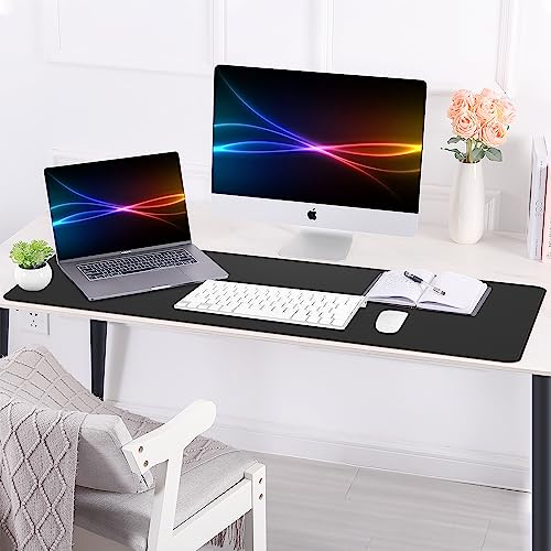 AFIING Large Desk Mat, 47" x 17", Black