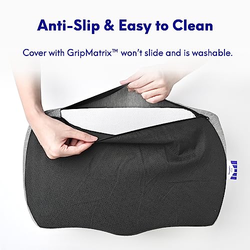 C CUSHION LAB Foot Rest for Under Desk at Work - Adjustable Memory Foam Foot Rest for Office Chair & Gaming Chair - Ergonomic Design for Back & Hip Pain Relief - Wellness Green