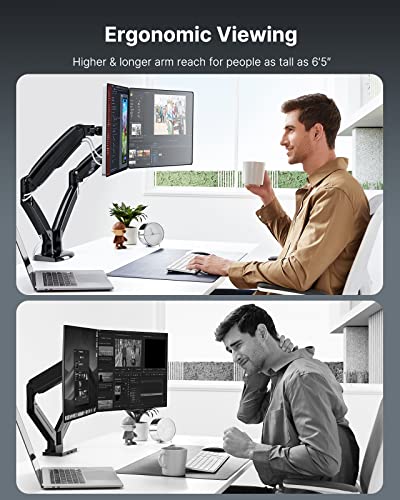 HUANUO Dual Monitor Stand for 13 to 35 inch & HUANUO Dual Monitor Mount for 13 to 30 Inch Computer Screen