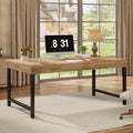 Tribesigns 55" Industrial Executive Desk for Home Office, Rustic Simple Computer Laptop Desk with Strong Metal Legs, Study Writing Table Business Workstation, Small Conference Table