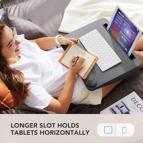 HUANUO Portable Lap Laptop Desk with Pillow Cushion, Set of 2, 15.6 inch
