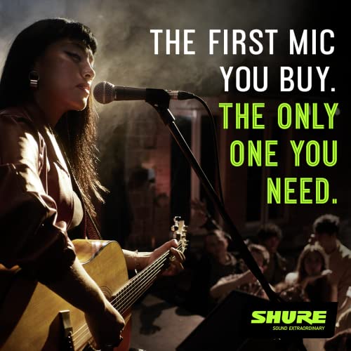 Shure SM58-LC Dynamic Vocal Microphone – Professional Handheld Cardioid XLR Mic for Singing, Live Performance, Studio Recording, Podcast & Broadcast, Black