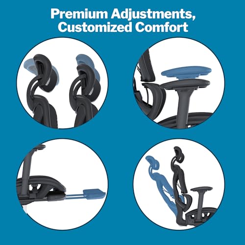 Vari ComfortFlex Office Chair (Gen 2) - Ergonomic Chair with Dynamic Lumbar Support - Adjustable Headrest and Retractable Leg Rest - Fully Customizable for Home or Office