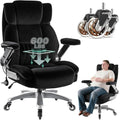 Famsway Fabric Big and Tall Office Chair 600LBS Capacity with 5D Flip Arms,Heavy Duty Cloth Computer Chair,Plus Size High Back Desk Chair with Wide Pocket Spring Seat