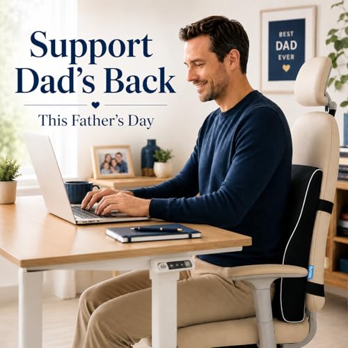 Lumbar Support Pillow for Office Chair, Office Home Essentials,Gifts for Mom,Dad, Back Support Pillow for Car, Chair Cushions,Back Pain Relief Improve Posture,Mesh Cover Double Adjustable Straps