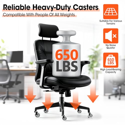 BGUP Office Chair Wheels, Set of 10 Rubber Caster Wheels, Roller Blade Wheel Heavy Duty Casters, Replacement Wheels for Most Chair Wheel, Easy to Install (Not for IKEA)