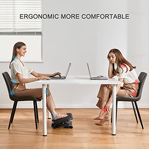 HUANUO Adjustable Desk Footrest, Lumbar Support Pillow for Office Chair