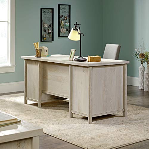 Sauder Costa Office Desk with Drawers, Executive Desk with File Drawer Storage, in Chalked Chestnut