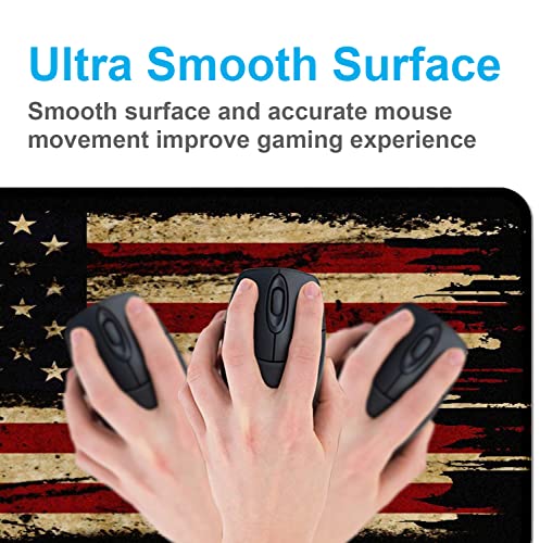 US Flag Anti Slip Waterproof Mouse Mat, Laptop and Home Office Desk Mat