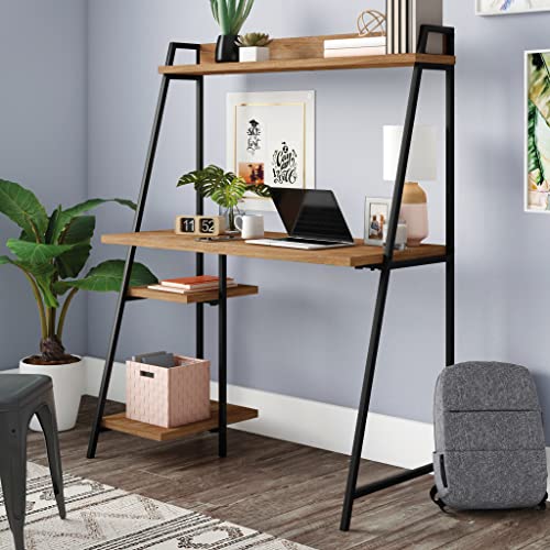 Sauder North Avenue Modern Computer Desk with Hutch for Office, Sindoori Mango Finish