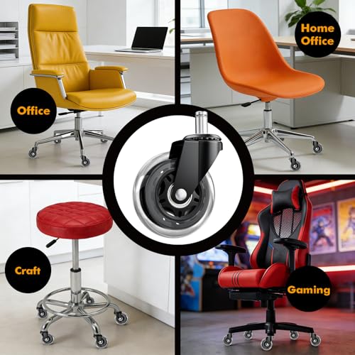 CLOATFET 3" Office Chair Wheels 5-Pack Heavy Duty