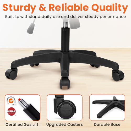 NEO CHAIR Office Desk Chair Gaming Computer High Back Support Mesh Comfy Seat with Adjustable Ergonomic Headrest Lumbar Rolling Flip-up Armrests and Wheels (Black)