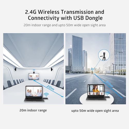 TOALLIN 1080P HD Wireless Webcam for PC, Built-in Noise-Canceling Microphone, Wireless Computer Camera for Video Conferencing, Live Streaming and Online Video Calls