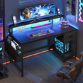 DurayLoly 40" Small Gaming Desk with Remote Control RGB Light for Teen Gamer,10m Full-Color Strip with Wireless Remote,20 Dynamic & 20 Lighting Modes, Effortless Control to Level Up Your Gaming Vibe