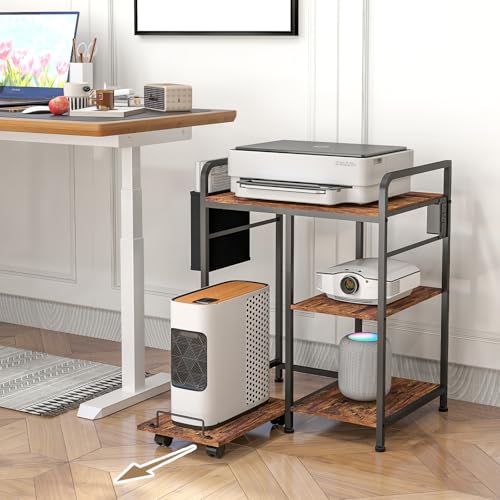 Sedegn Large Printer Stand with Power: 3-Outlet Charging Station