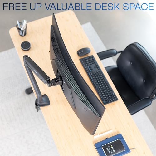 VIVO Premium Aluminum Height Adjustable Single Monitor Articulating Desk Mount Stand w/Gas Spring Arm Fits up to 32" Screen (STAND-V001Q)