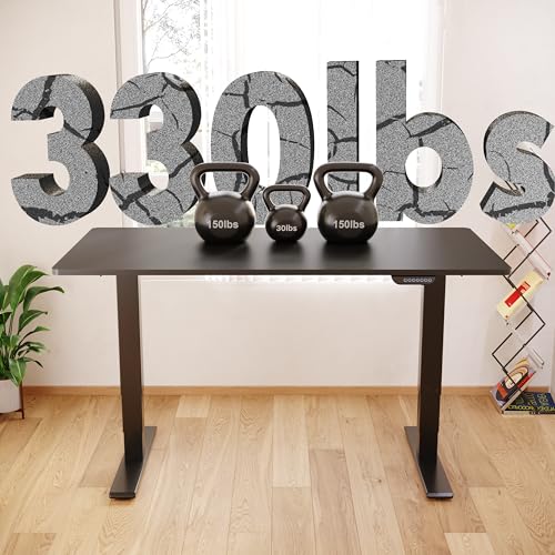 FLEXISPOT E6 Max Dual Motor 3 Stages Standing Desk Height Adjustable Electric Stand Up Desk Frame Only (Black)