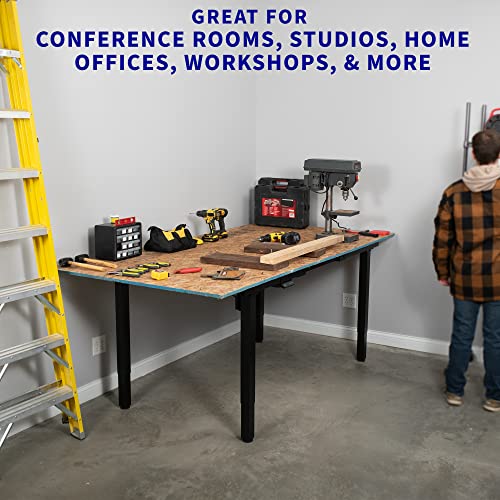 VIVO Electric 4-Leg Dual Motor Standing Desk Frame for Table Tops up to 130 x 60 inches and 352 lbs, Memory Controller Height Adjustment, Frame Only, Black, DESK-E-400B