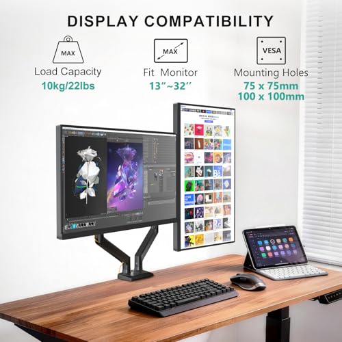 WALI Bundles- Dual Monitor Stand and Desk File Organizer, 4 Tier Desktop Paper Letter Tray Organizer with Drawer and 2 Pen Holders (GSMP002N+DO005DH-B)