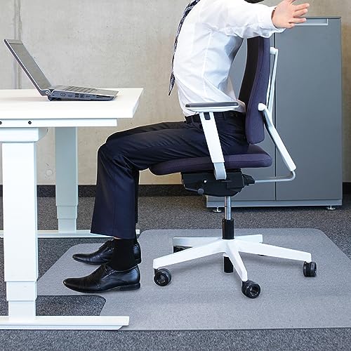 AiBOB Chair Mat for Low Pile Carpet Floors, Flat Without Curling, 36 X 48 in, Office Carpeted Floor Mats for Computer Chairs Desk