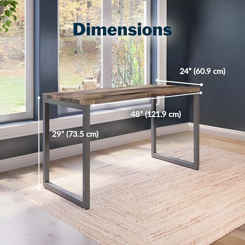 Vari Table 48x24 - Modern Computer Desk with Durable Laminate Finish and Slim Legs - Ideal for Gaming, Home, or Office - Stand-Alone Workstation or Corner Side Table - Reclaimed Wood