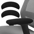 Guduling 2-Pack Arm Rest Pads for Office Chairs,Black Computer Chair Arm Rest Pads,Stretchable & Removable Universal Arms Rests Covers for Office Chair, Gaming & Desk Chairs