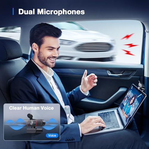 EMEET C960 4K Webcam for PC, 4K UHD CMOS Sensor, PDAF Auto Focus, Dual Omnidirectional Mics, Auto Light Correction, 73° FOV, Plug&Play Webcam w/Privacy Cover, Works w/Zoom/Teams/Skype/Google Meet