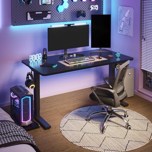 FLEXISPOT EN1 Height Adjustable Standing Desk Frame with Memory Controller, Electric Sit Stand Desk Base for Home and Office (Black Frame Only)