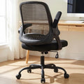 NEO CHAIR Office Chair Gaming Desk Computer Mesh Ergonomic Chair with Flip-up Arms Comfy Lumbar Support Adjustable Height Rolling Wheels Chair for Home Office (All Black)