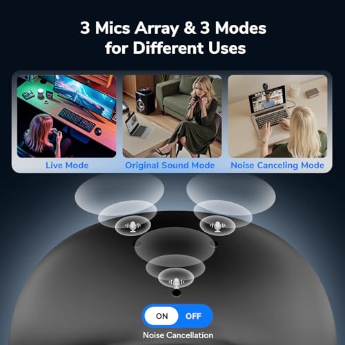 EMEET Piko 4K Webcam for Streaming, World’s 1st Dual-Camera AI-Powered 4K Camera w/AI Autofocus, 3 Mics Array&3 Sound Modes, USB Webcam with Clip, Great for Streaming, Desk Setup