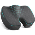 TushGuard Seat Cushion - Memory Foam Sitting Pillow for Office Chair, Car Seat, Airplane, Bleacher - Sciatica & Hip & Coccyx Pain Relief Desk Chair Cushion for Long Sitting Office Workers, Car Drivers