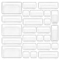 Vtopmart 25 PCS Clear Plastic Drawer Organizers Set, 4-Size Versatile Bathroom and Vanity Drawer Organizer Trays, Storage Bins for Makeup, Bedroom, Kitchen Gadgets Utensils and Office