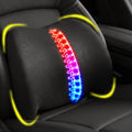 Bangled Lumbar Support Pillow for Car, Memory Foam, Black