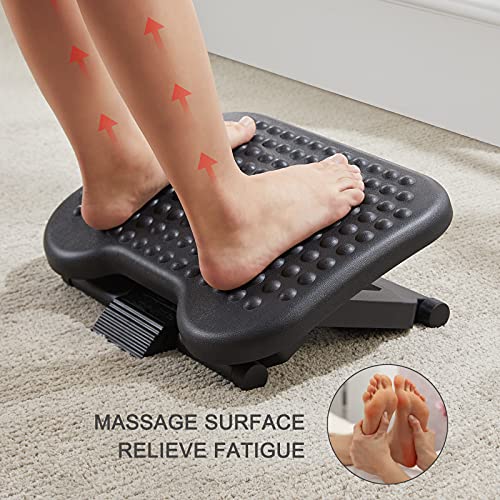 HUANUO Adjustable Desk Footrest, Ergonomic Gel Seat Cushion