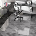 FUNMAT Chair Mat for Carpet, 46" x 60" Desk Chair Mat for Carpeted Floors, Non-Slip Office Vinyl Mat for Carpet with Studded, Easy Glide Heavy Duty Floor Protector Mat for Home Office, Clear