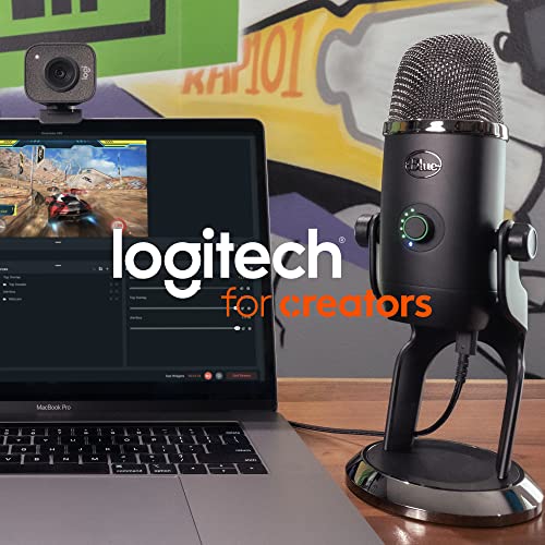 Logitech Creators Blue Yeti USB Microphone for PC, Mac, Gaming, Streaming, Podcasting, Studio and Computer Condenser Mic with Blue VO!CE Effects, 4 Pickup Patterns, Plug and Play - Midnight Blue