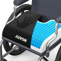 AUVON Gel Wheelchair Seat Cushion with Waterproof Cover for Pressure Sore & Ulcer, Ergonomic Chair Cushion with U-Cutout for Tailbone Pain, Back Pain Relief, Memory Foam Wheelchair Cushion, Anti-Slip