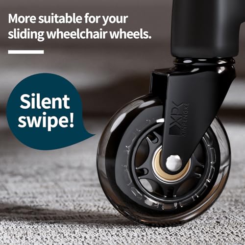 XINPENGKE Office ChairWheels - Replace Smooth and Durable Rubber Universal Wheels Heavy Duty Wheels - Suitable for Hardwood Flooring and Carpet -5-Piece Set