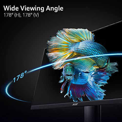 Acer 27 Inch Monitor- KB272-27 Inch FHD IPS (1920 x 1080) Display, Up to 120Hz Refresh Rate, 99% sRGB, Tilt, Adaptive-Sync Support (FreeSync Compatible) 1ms (VRB), sRGB 99% Color, HDMI & VGA Ports