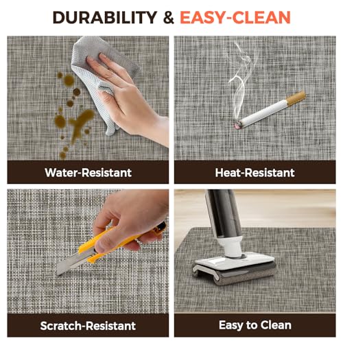 BAGAIL Office Chair Mat for Hardwood Floor, 35"x47" Heavy Duty Computer Chair Mat - Fast Flat & Smooth Glide - Non-Slip Desk Chair Floor Protector for Home Office - Brown