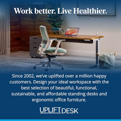 UPLIFT DESK Bamboo (72 x 30 inch) Standing Desk 2-Leg V3 Adjustable Stand Up C-Frame (White), Advanced Keypad, Wire Grommets, Wire Tray, Rocker Board
