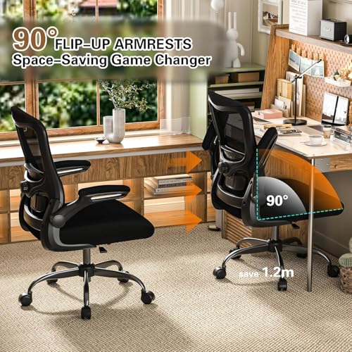 Zeonsit Ergonomic Office Chair - High Back Desk Chair with Adjustable Lumbar Support, Breathable Mesh Back, 330LBS Capacity, Easy Assembly, for Home Office Executive Computer Task