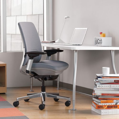 Steelcase Amia Office Chair - Most Comfortable Sit - 4 Points of Adjustability - Ergonomic Desk Chair - Upper Back Support - Adjustable Lumbar Support - Buzz2 Black Fabric