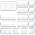 Manalete Drawer Organizers Set of 15, 4 Sizes Clear Plastic Drawer Organizers and Storage Bins for Kitchen, Bathroom, Office, Dresser Desk Drawer Organizer Tray for Jewelry, Makeup, Junk, Gadgets
