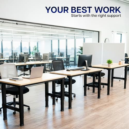 VIVO Premium Electric 4-Leg Dual Motor Standing Desk Frame for Table Tops up to 107 x 53 inches and 330 lbs, Memory Controller Height Adjustment, Frame Only, Black, DESK-E-P4B